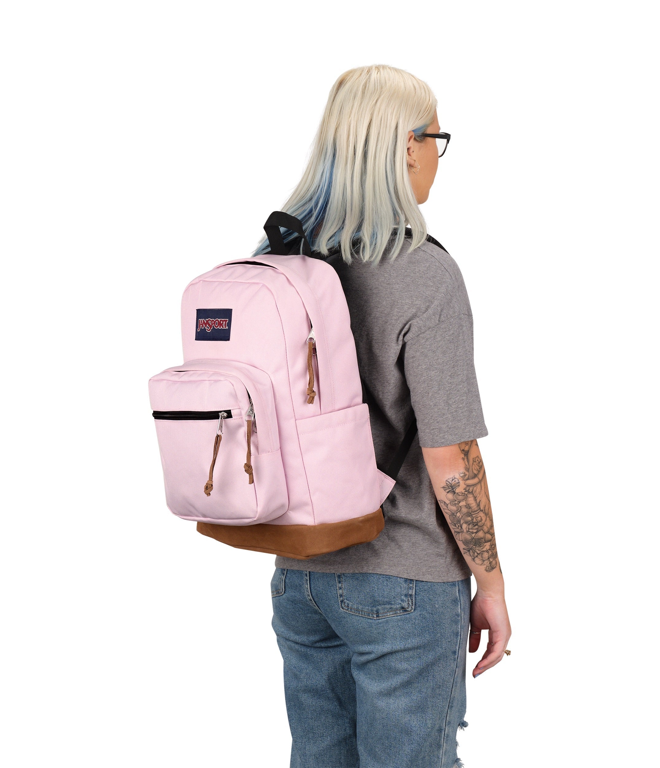 jansport-right-pack-rucksack-pink-ice-mit-laptopfach-flaschenfach image 7