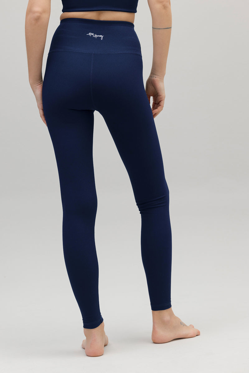 hey-honey-ribbed-leggings-blue-depth-high-rise image 5