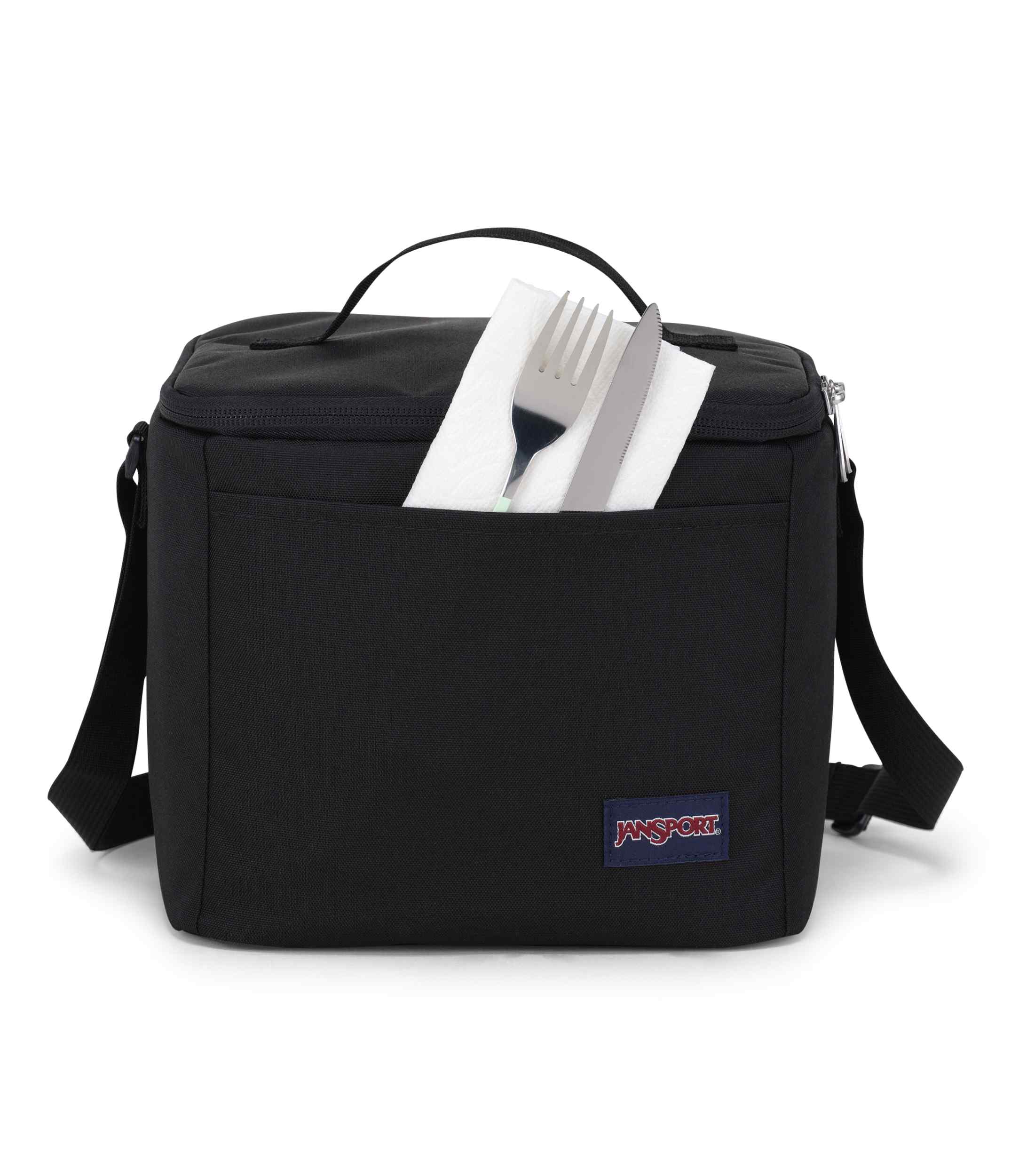 jansport-super-snack-lunchtasche-schwarz-isoliert image 6