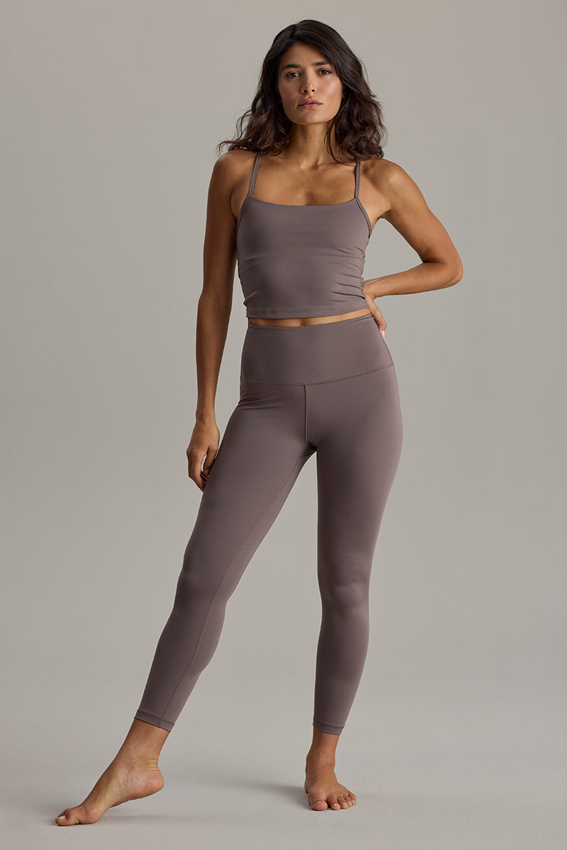 hey-honey-cotton-touch-leggings-cropped-taupe-high-waist-2 image 6