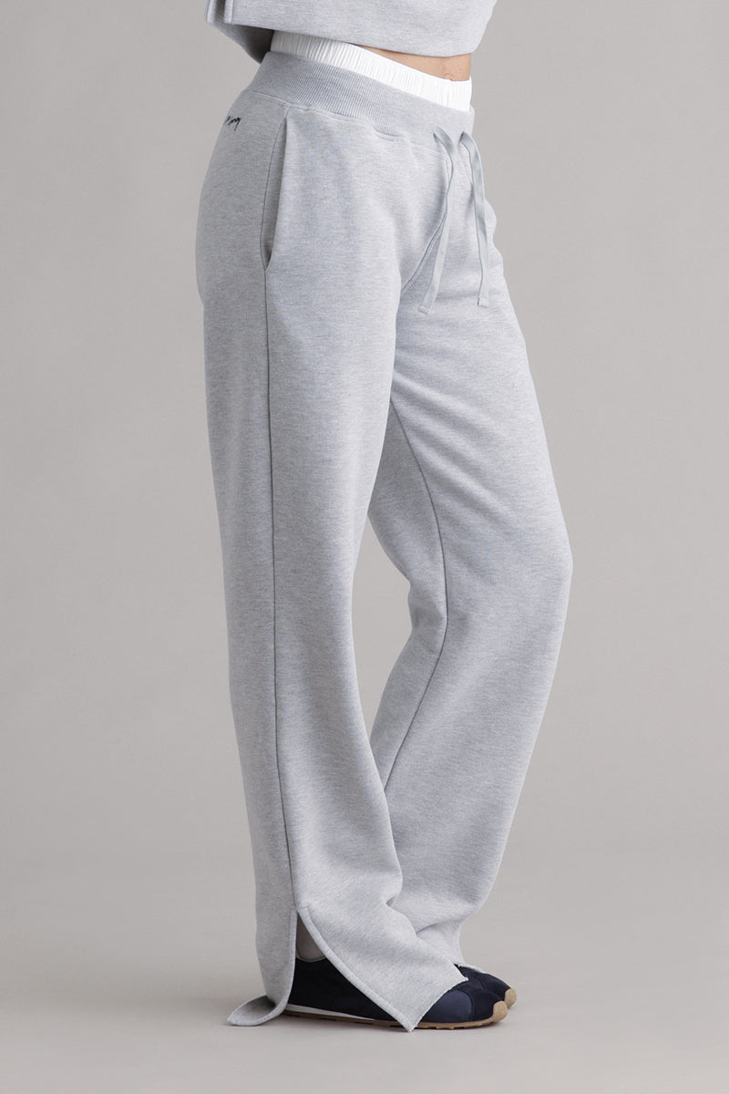 hey-honey-classic-cozy-sweat-pants-grey-melange-baumwolle image 1