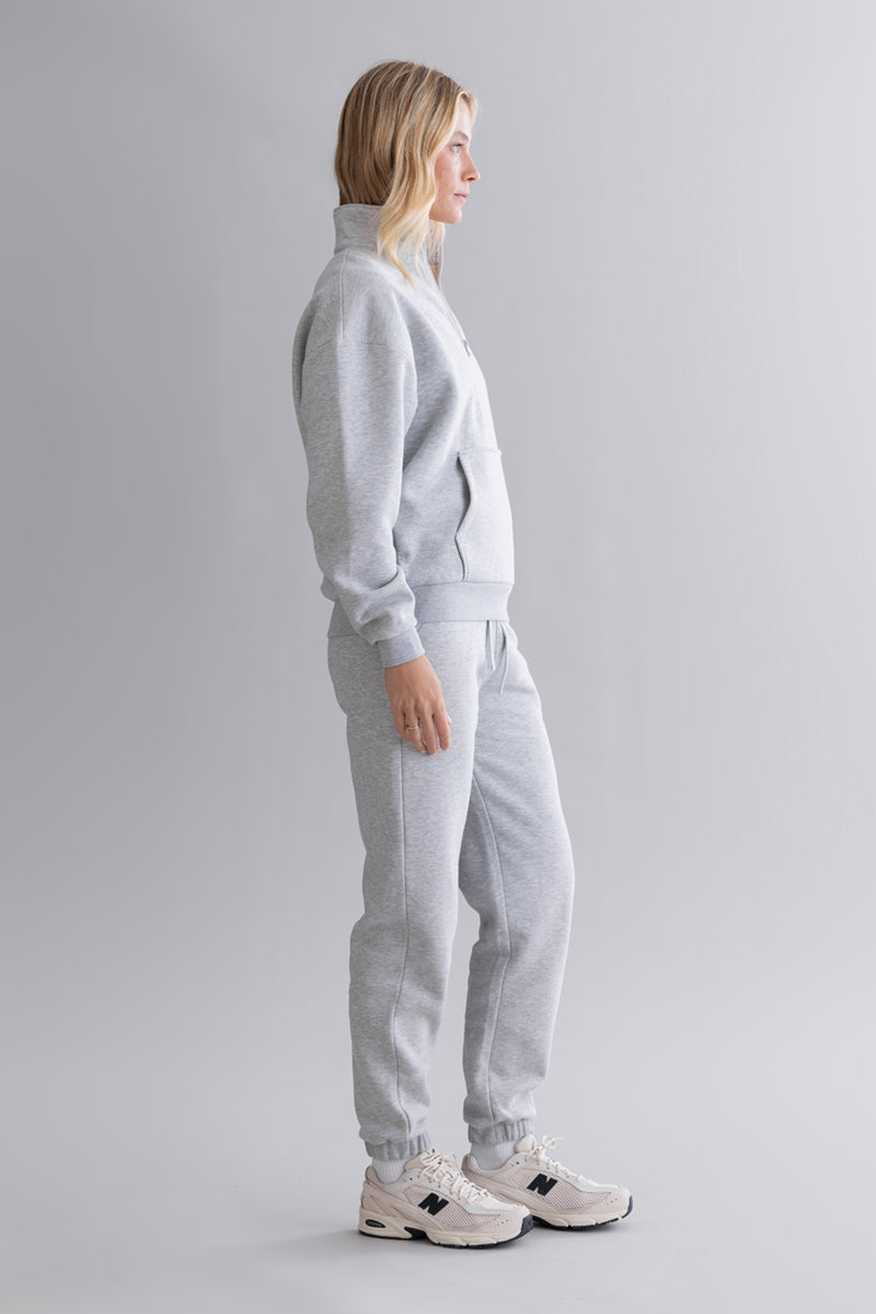 hey-honey-classic-cuff-sweat-pants-grey-melange-jogger-grau image 7