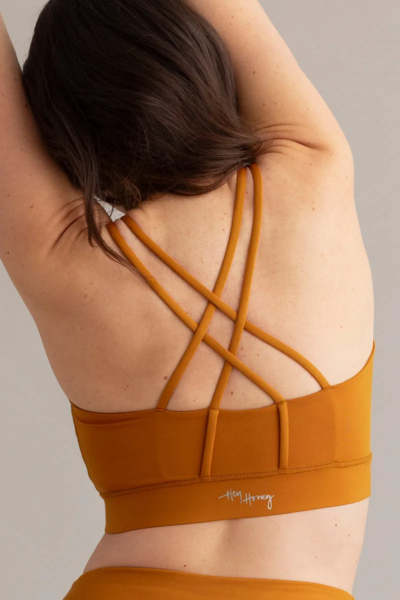 hey-honey-classic-criss-cross-bra-pumpkin-spice-sport-bh image 1
