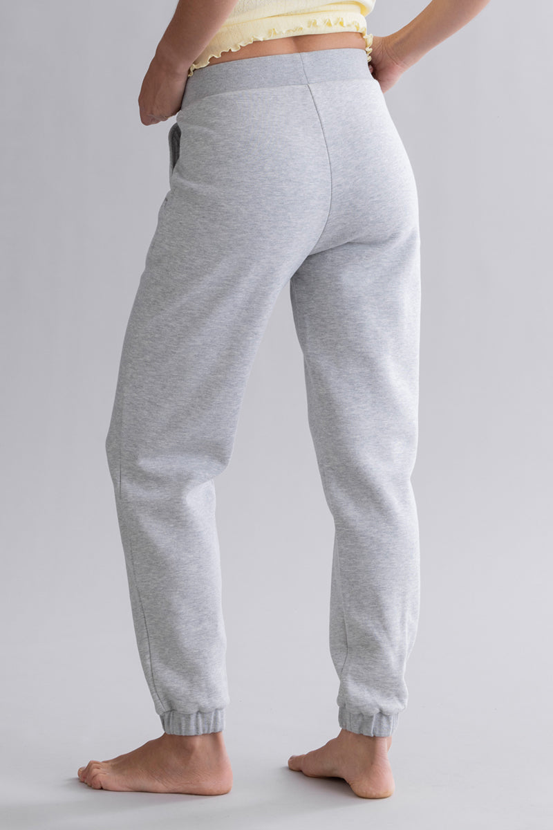 hey-honey-classic-cuff-sweat-pants-grey-melange-jogger-grau image 6