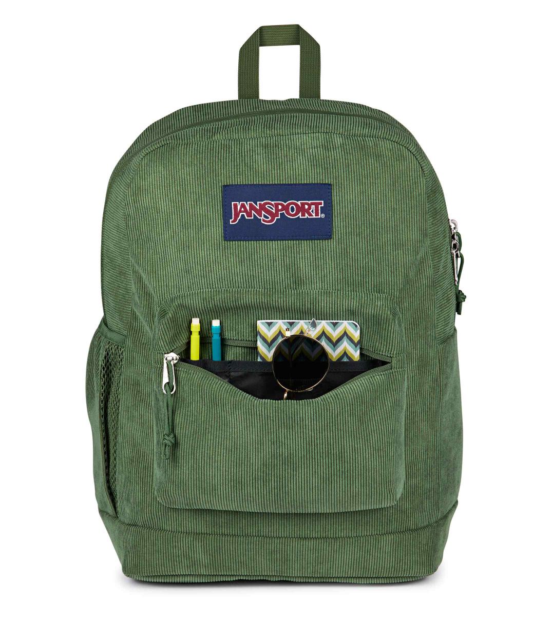 jansport-cross-town-plus-remix-rucksack-cargo-green-corduroy-laptopfach image 8