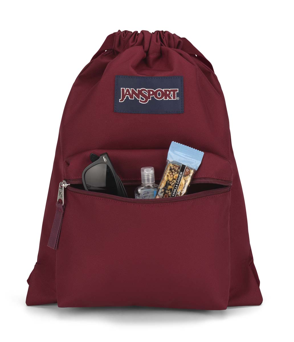 jansport-drawsack-rucksack-rot-mit-kordelzug image 3