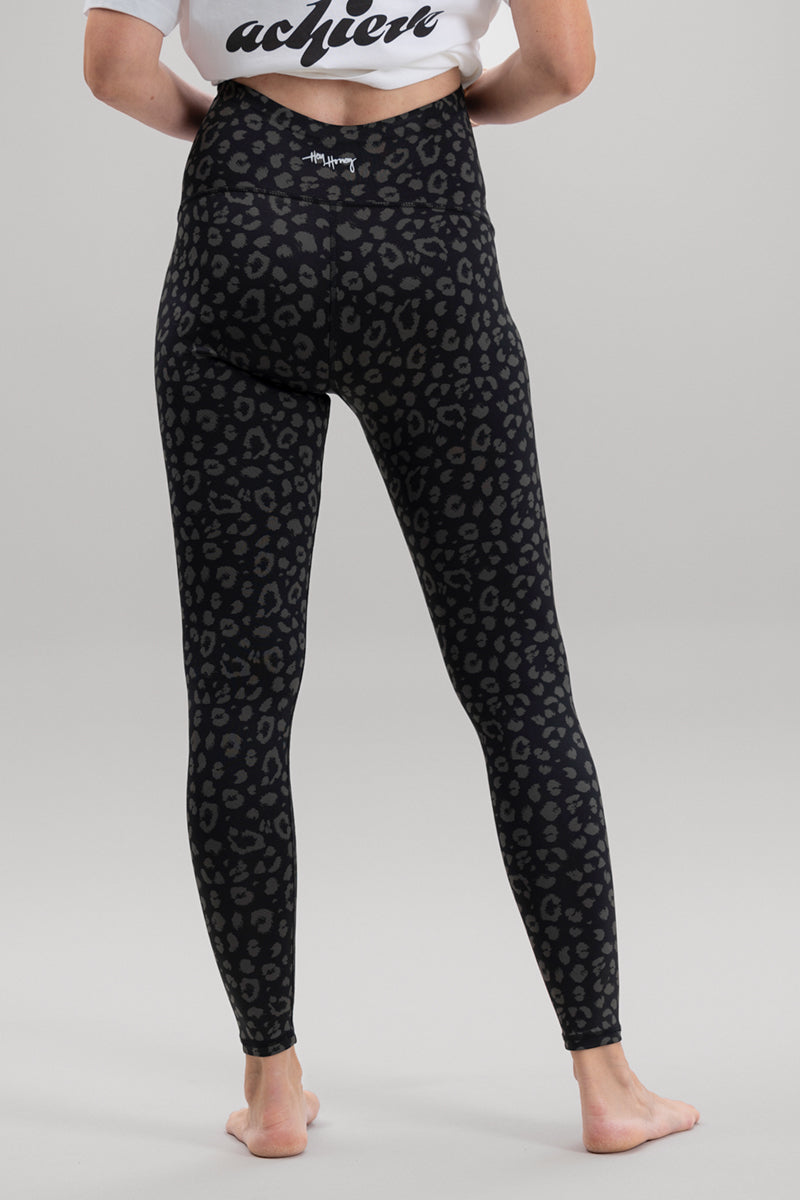 hey-honey-classic-maternity-leggings-leo-yogahose-schwarz-high-waist image 3