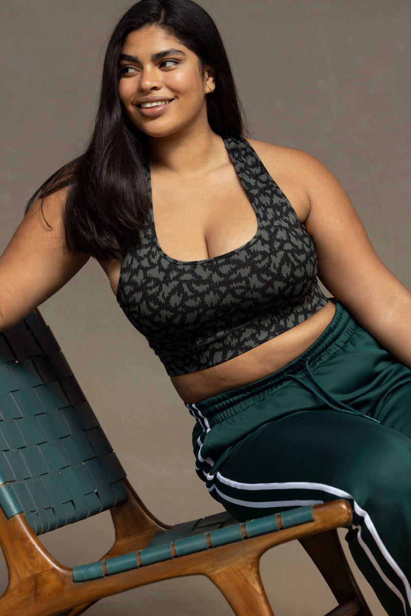 hey-honey-classic-bra-safari-pine-sport-bh-gr-n-print image 1