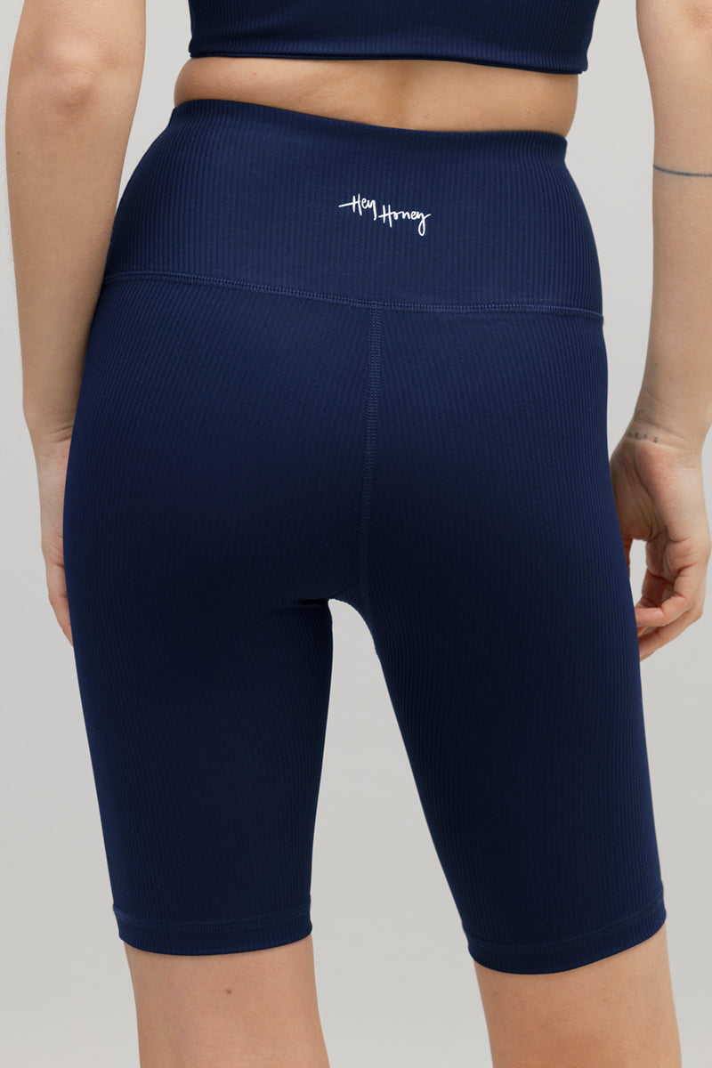 hey-honey-ribbed-biker-blue-depth-radlershorts-high-waist image 2