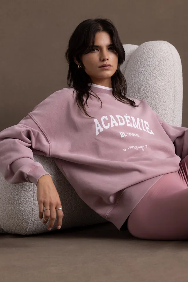 hey-honey-classic-sweater-academie-rose-pullover-rosa-baumwolle image 1