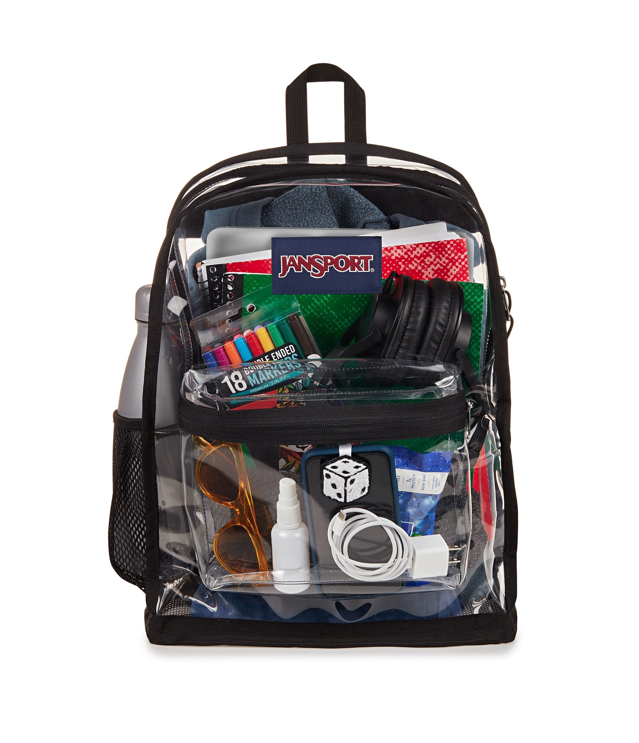 jansport-clear-pack-rucksack-clear-transparent image 2