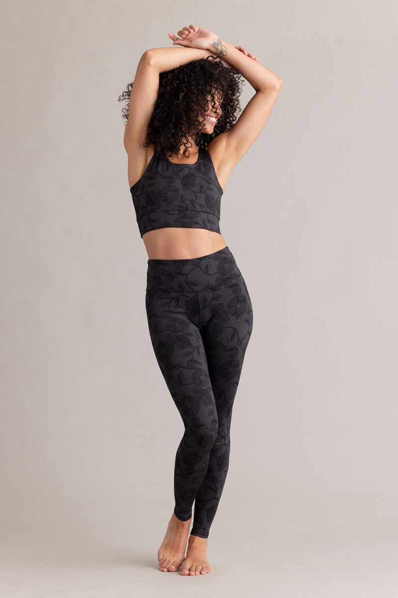 hey-honey-classic-leggings-yogahose-dark-lace-high-waist image 2