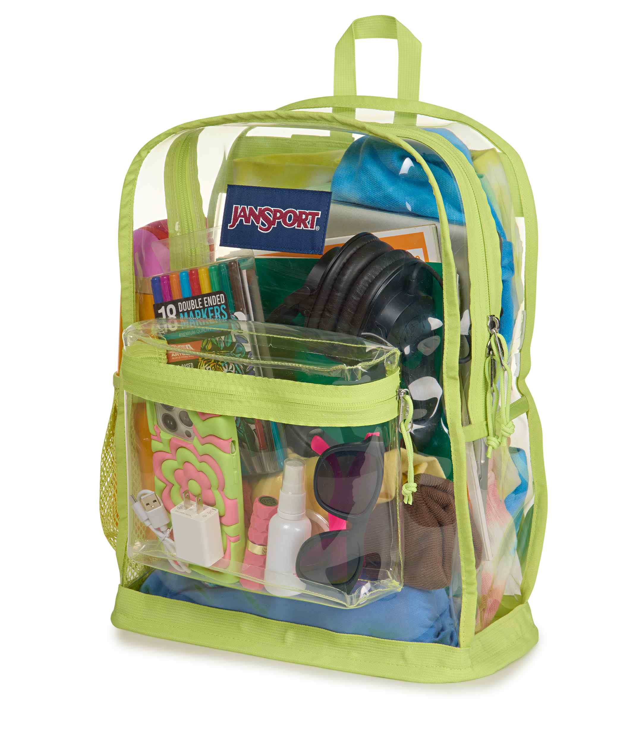 jansport-clear-pack-rucksack-lime-citron-transparent image 7