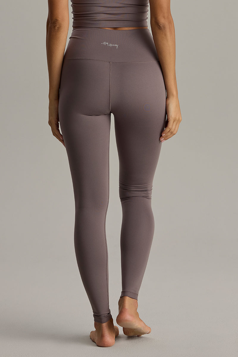 hey-honey-cotton-touch-leggings-taupe-high-waist image 7
