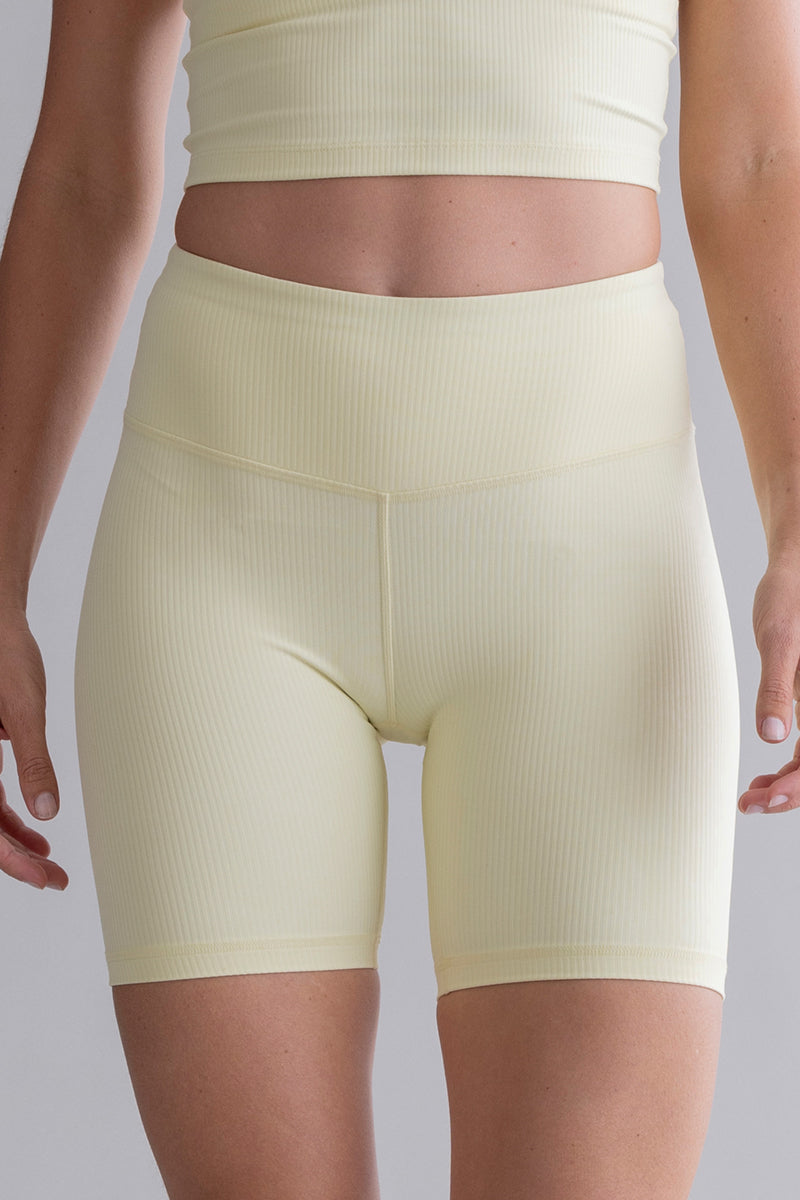 hey-honey-ribbed-biker-pastel-yellow-biker-shorts-gelb image 1