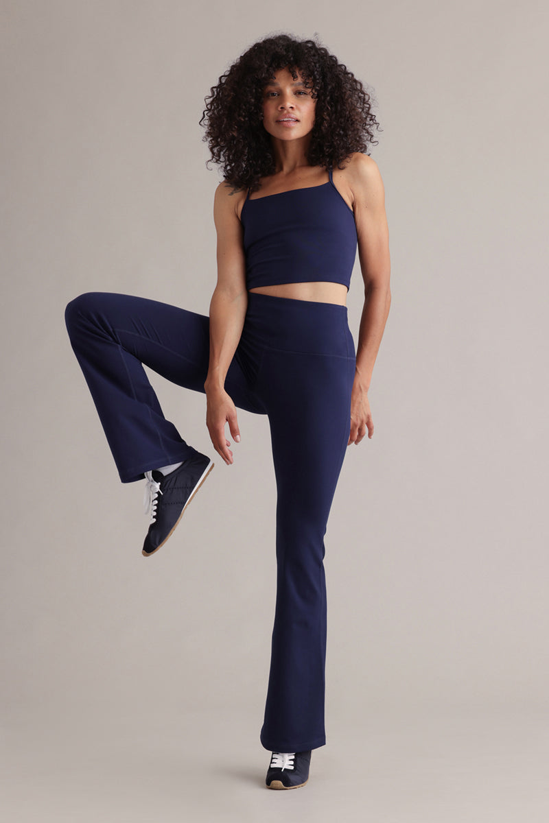 hey-honey-always-dressed-flared-leggings-baritone-blue image 5