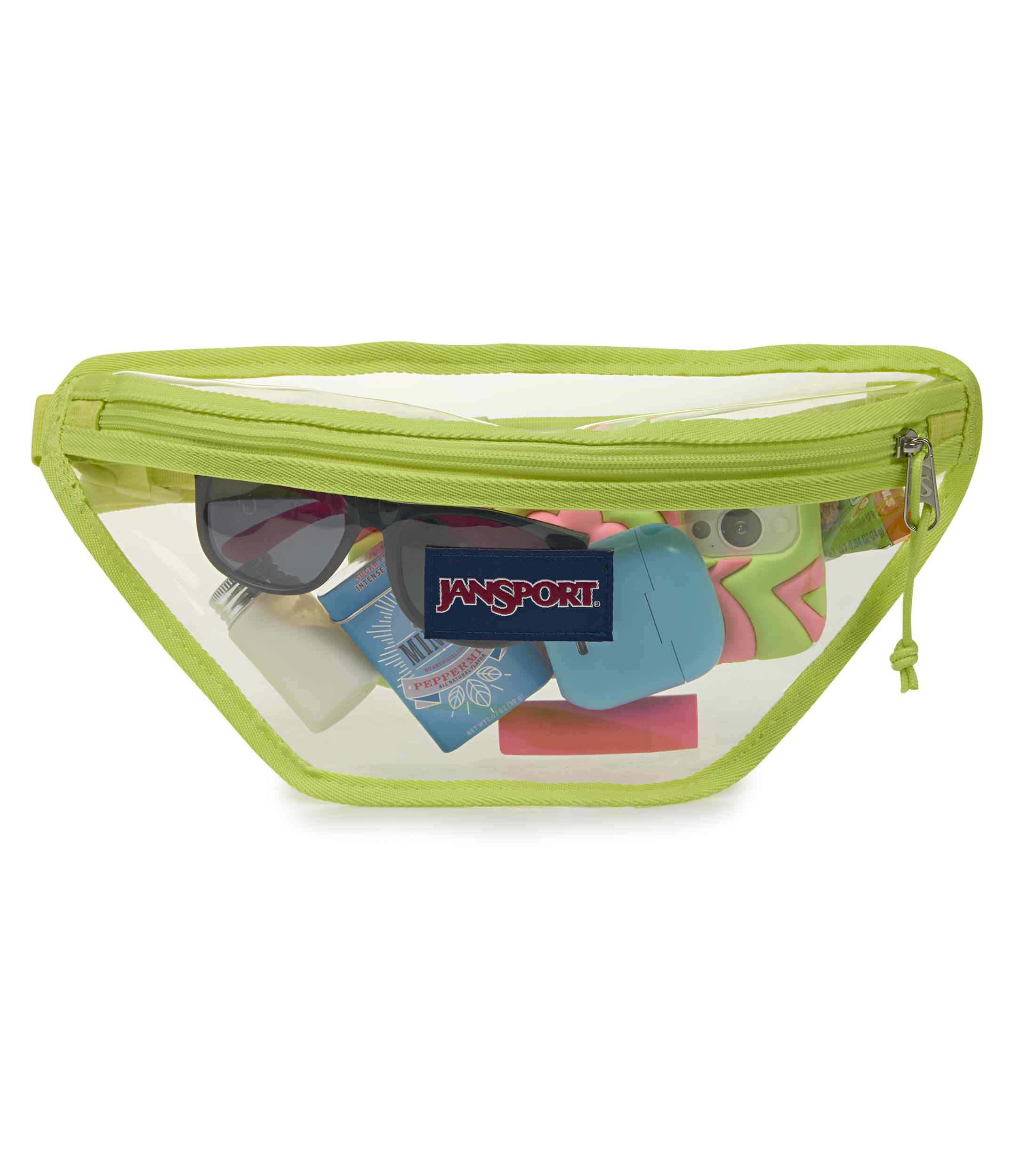 jansport-clear-waistpack-bauchtasche-lime-citron-transparent image 5