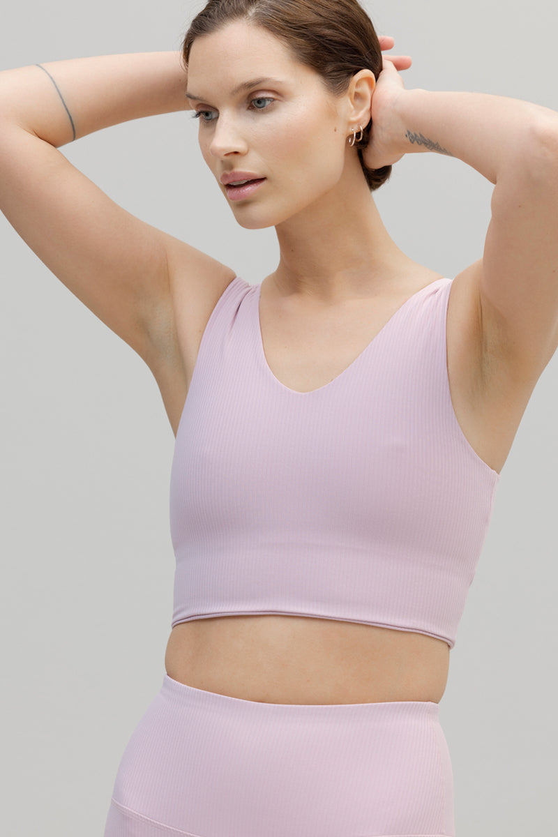 hey-honey-ribbed-bustier-dawn-pink-sport-bh-gerippt image 2