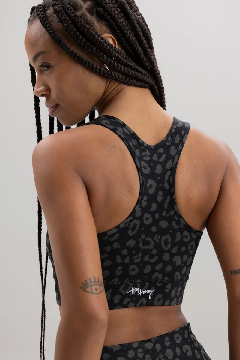 hey-honey-classic-racerback-bra-leo-black-sport-bh-schwarz image 1