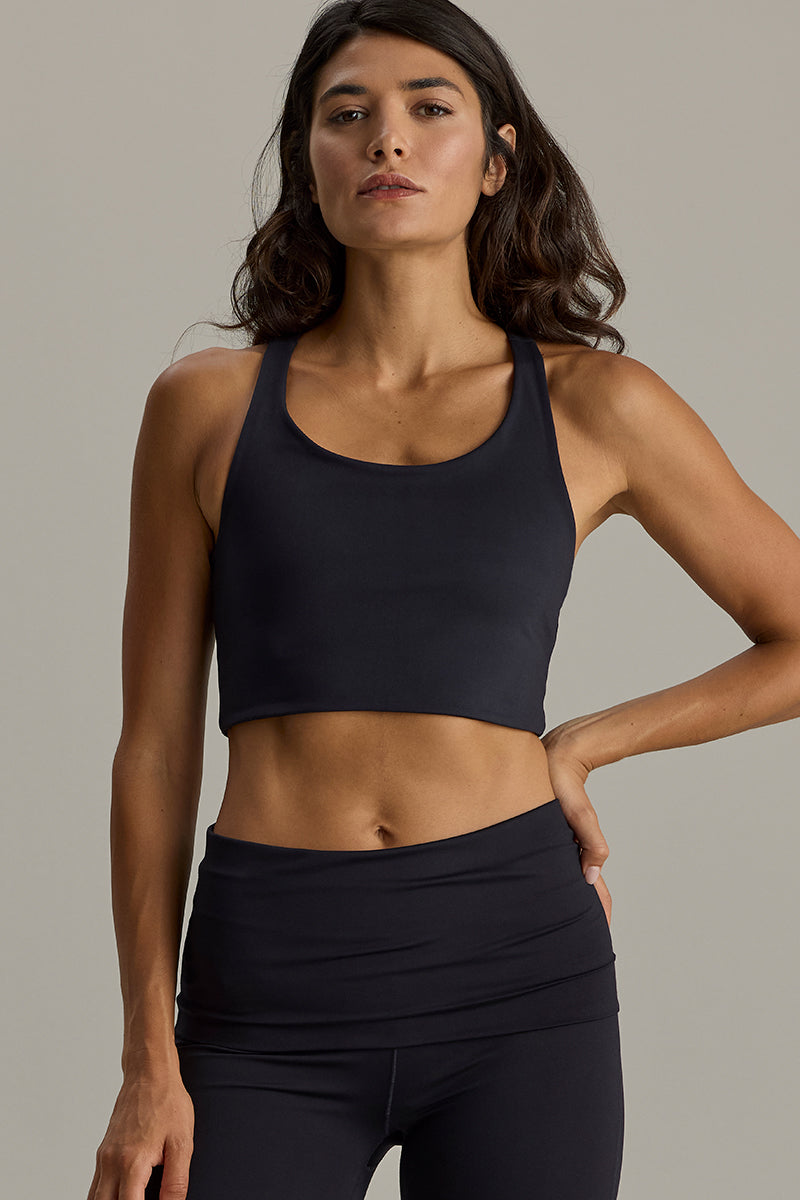 hey-honey-cotton-touch-cross-bustier-black-sport-bh image 2
