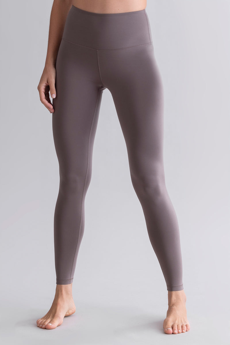 hey-honey-cotton-touch-leggings-cropped-taupe-high-waist image 5