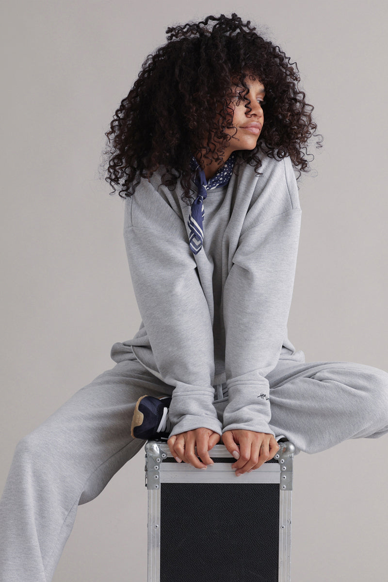 hey-honey-classic-cozy-sweat-grey-melange-set-2-teilig image 2