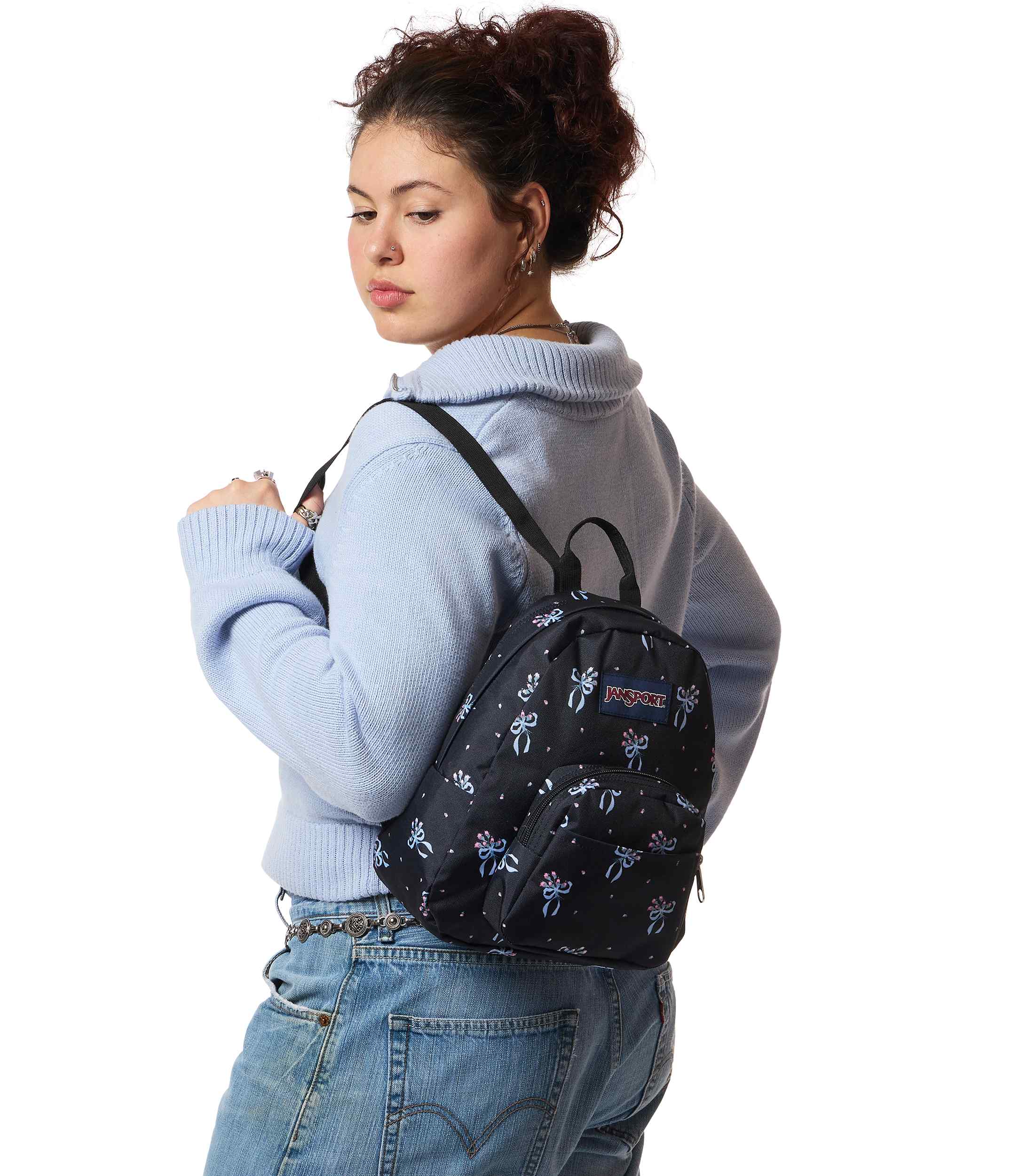 jansport-half-pint-rucksack-pastel-petal-black-mini-leicht image 3