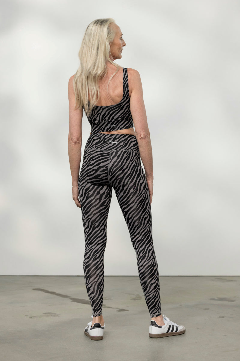 hey-honey-classic-zebra-stone-bustier-sport-top image 5