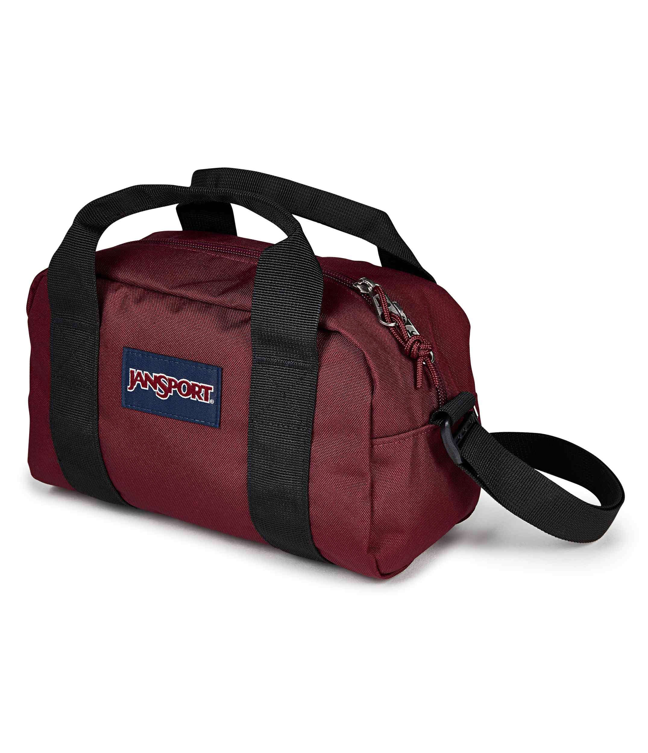 jansport-weekender-mini-duffle-reisetasche-cherry-lacquer-mit-schultergurt image 2