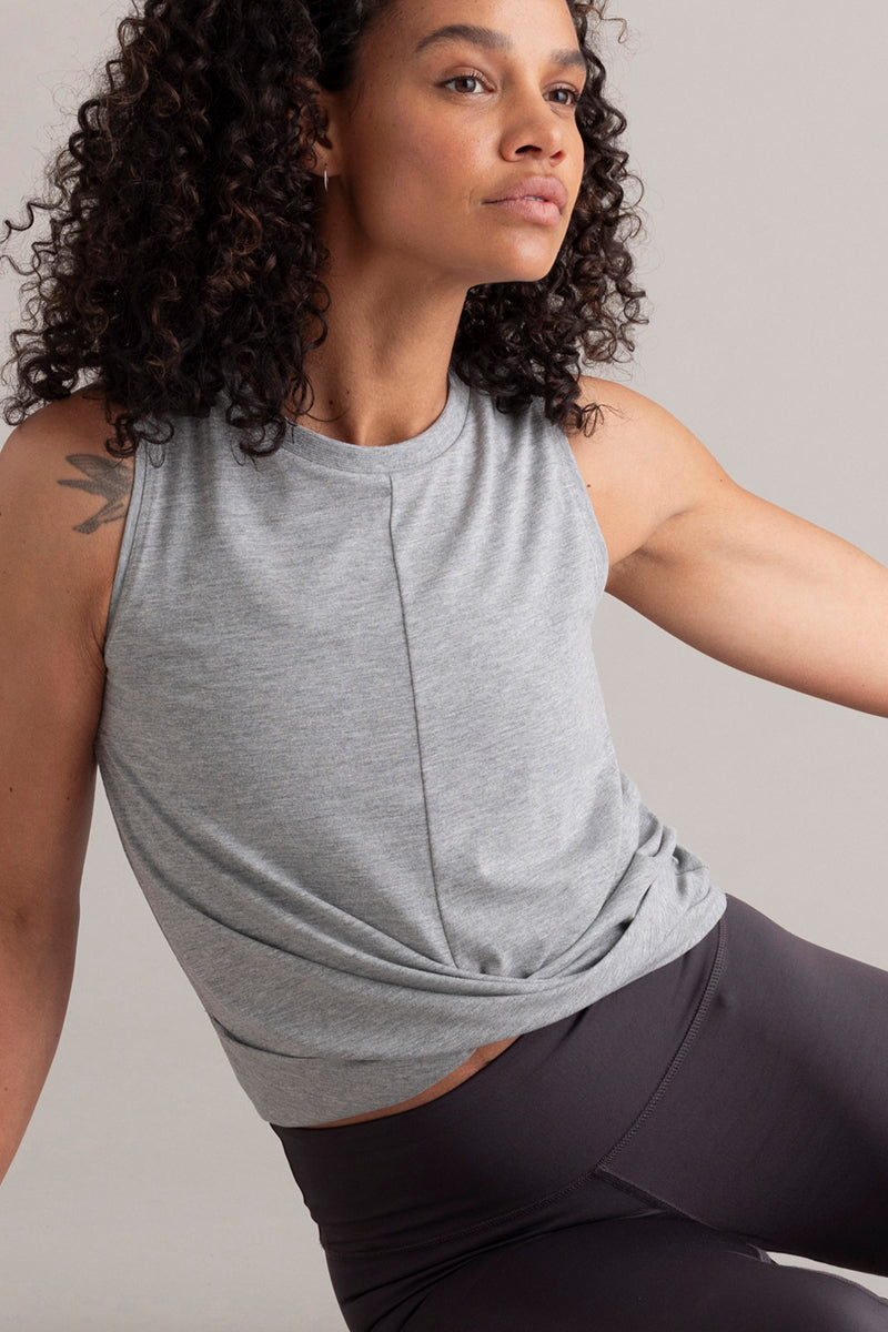 hey-honey-classic-cropped-top-grey-melange-crop-top-grau image 5