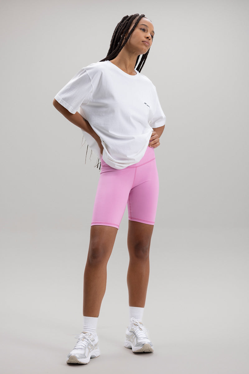 hey-honey-classic-biker-rosewood-uni-high-waist-shorts image 2