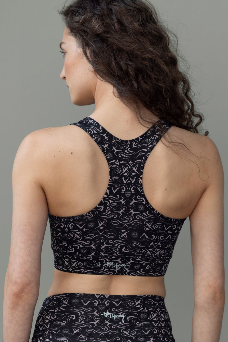hey-honey-classic-racerback-bra-samadhi-sport-bh-black image 1