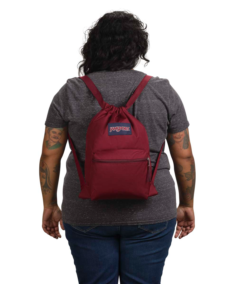 jansport-drawsack-rucksack-rot-mit-kordelzug image 4
