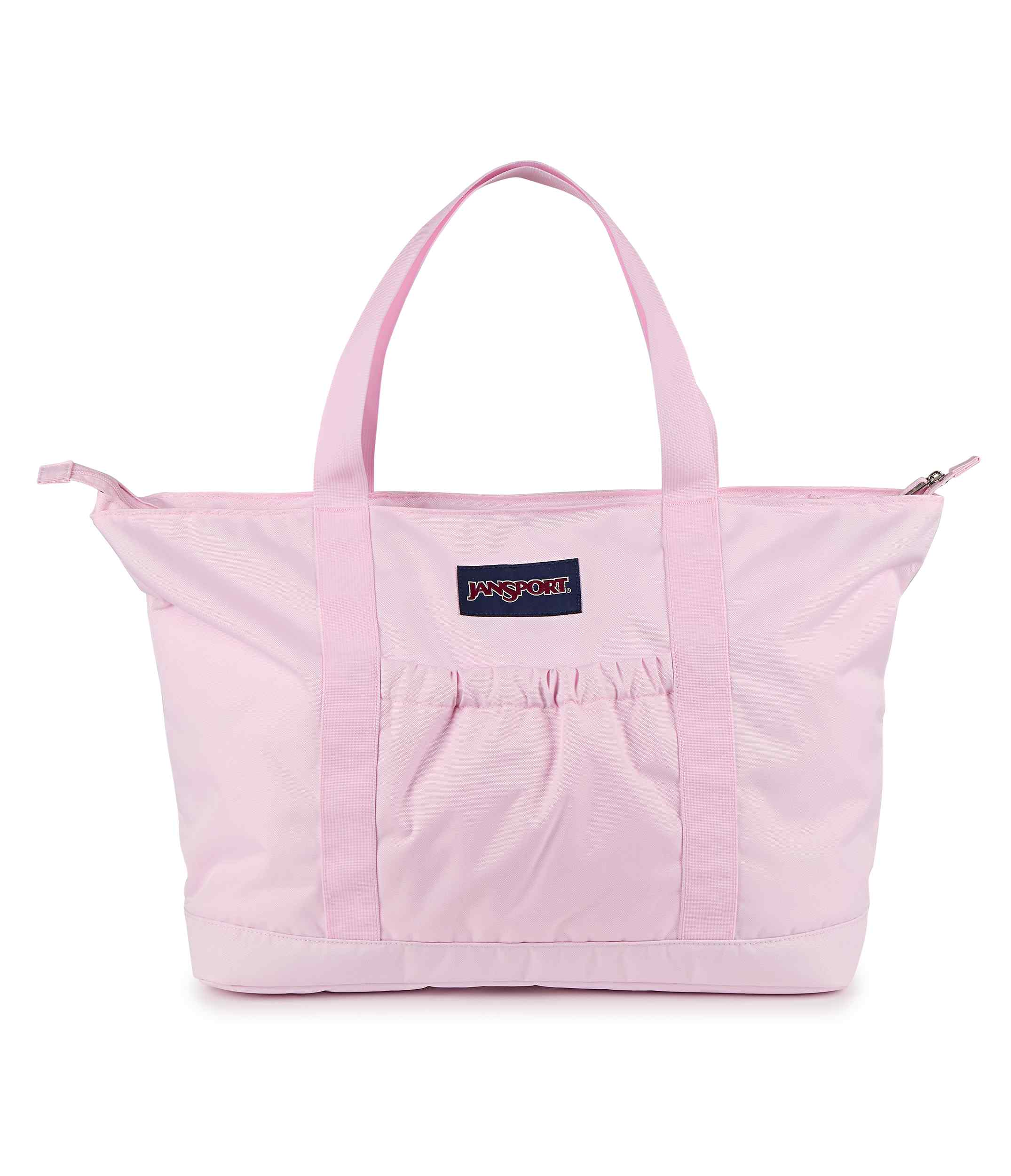 jansport-daily-tote-tasche-pink-ice-mit-reissverschluss image 1