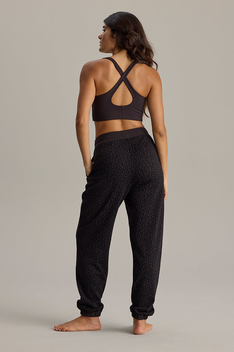 hey-honey-classic-cuff-sweat-pants-leo-dark-brown image 7
