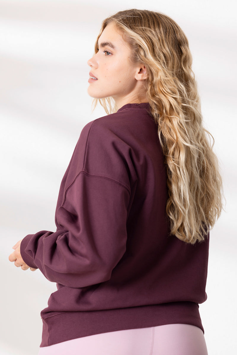 hey-honey-classic-sweater-wine-pullover-baumwolle-weinrot image 2
