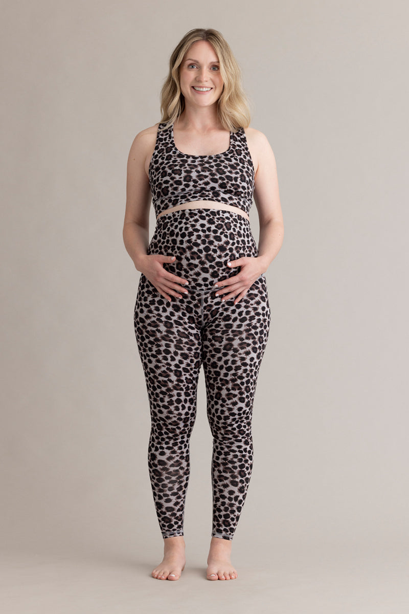 hey-honey-classic-maternity-leggings-leo-shadow-umstandsleggings-high-waist image 5