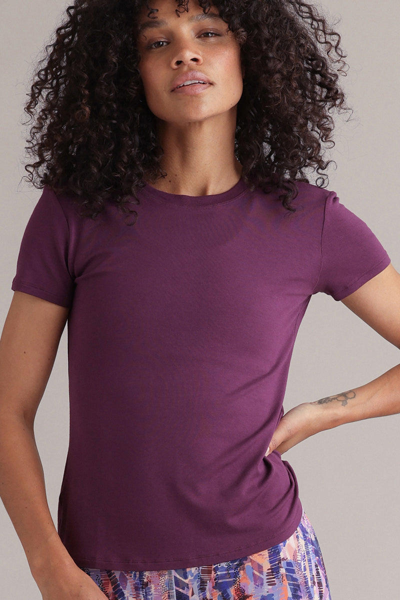 hey-honey-classic-active-t-shirt-italian-plum-aus-viskose image 1