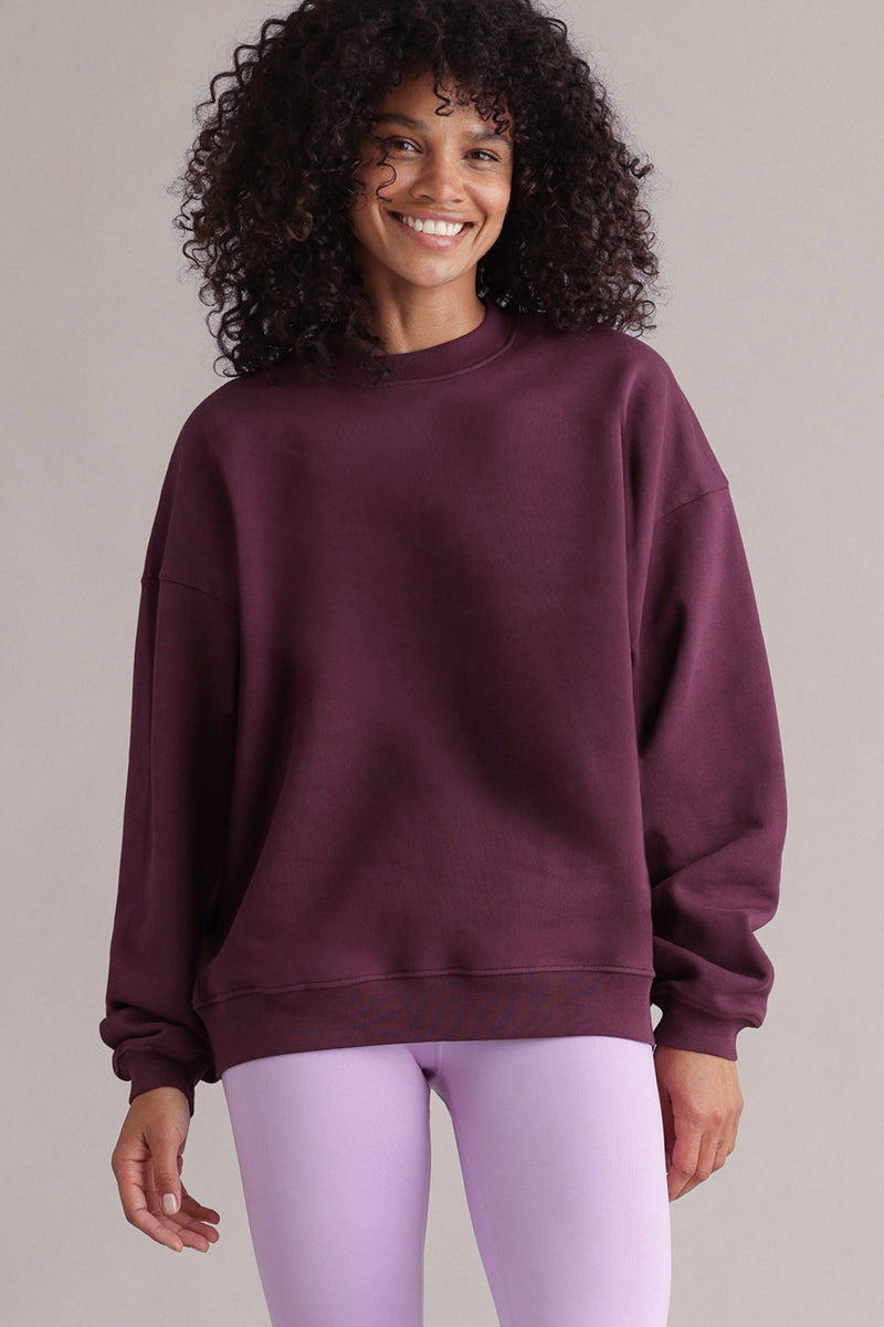 hey-honey-classic-rise-and-shine-sweatshirt-italian-plum image 3