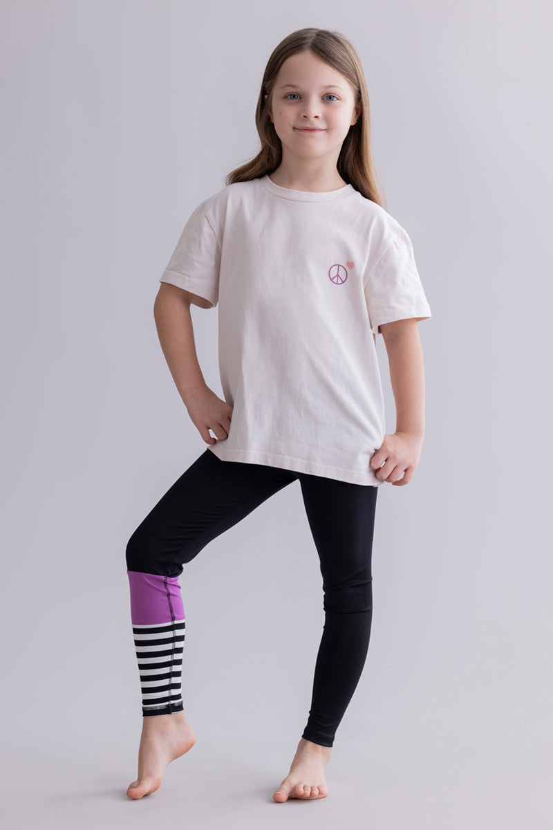 hey-honey-classic-kids-t-shirt-peace-off-white-baumwolle image 2