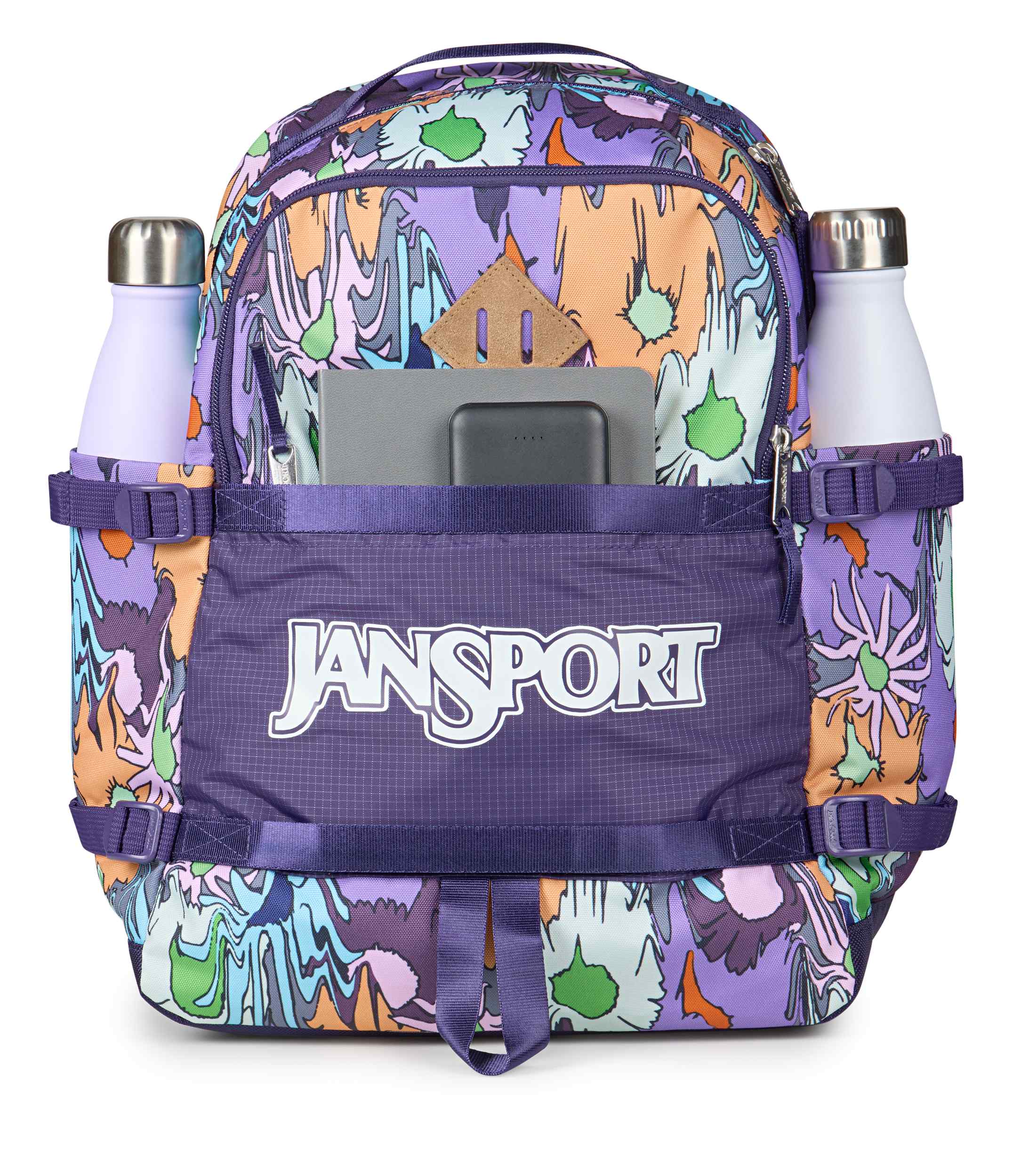 jansport-small-seattle-pack-rucksack-melted-blooms-yellow-laptopfach image 7