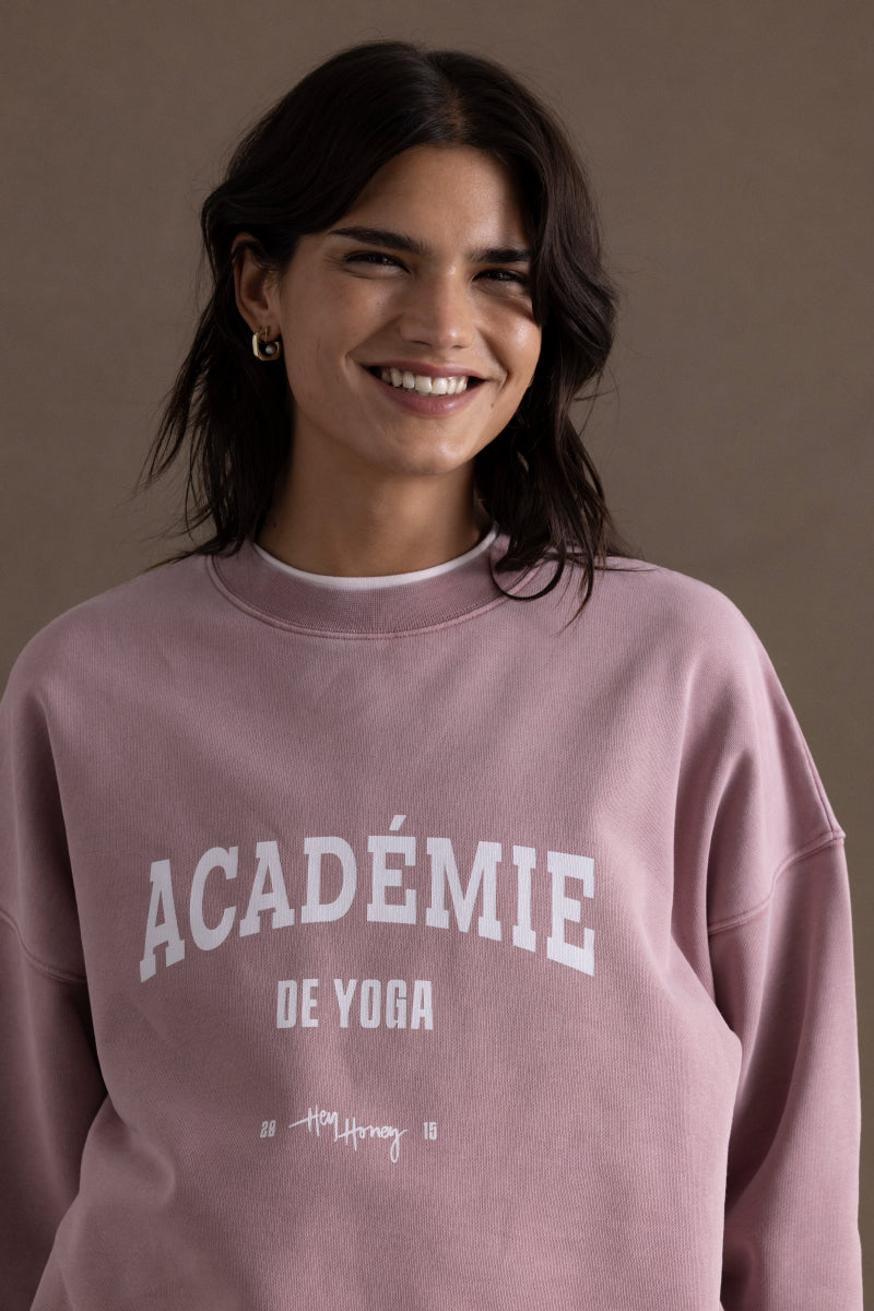 hey-honey-classic-sweater-academie-rose-pullover-rosa-baumwolle image 2