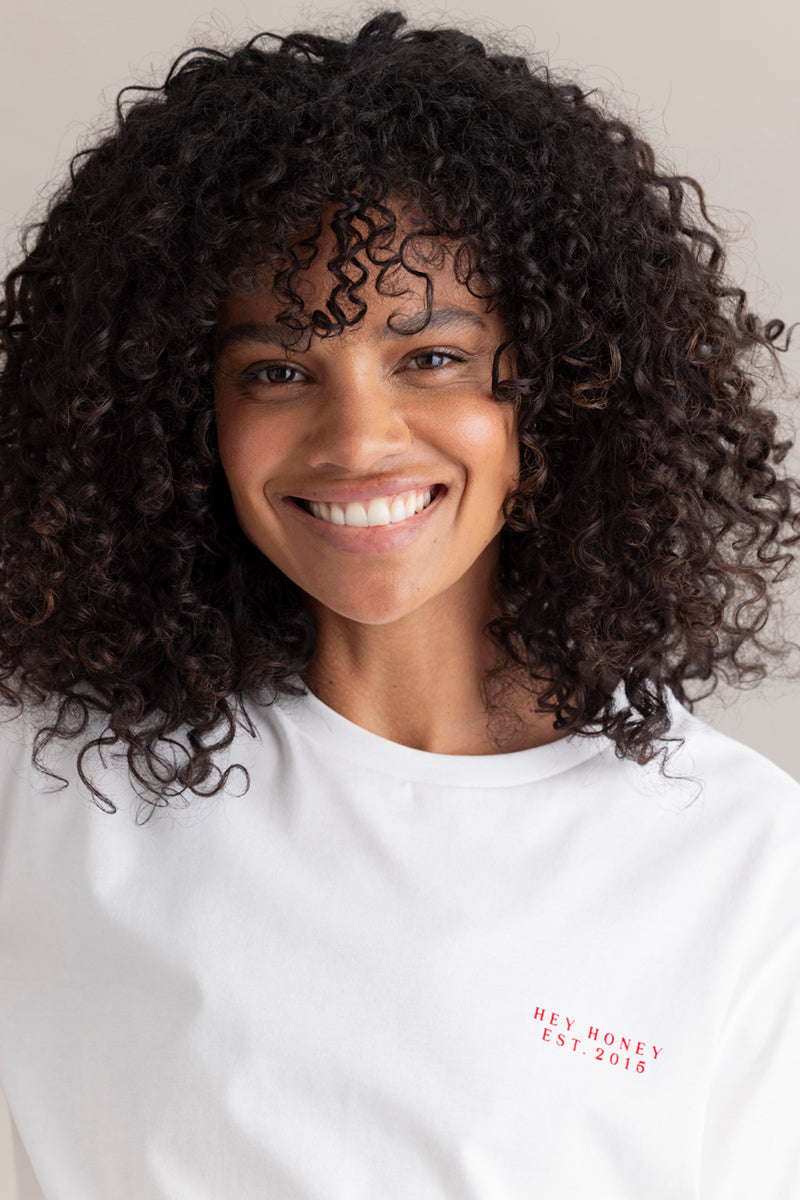 hey-honey-classic-t-shirt-self-love-white-oversize-baumwolle image 4