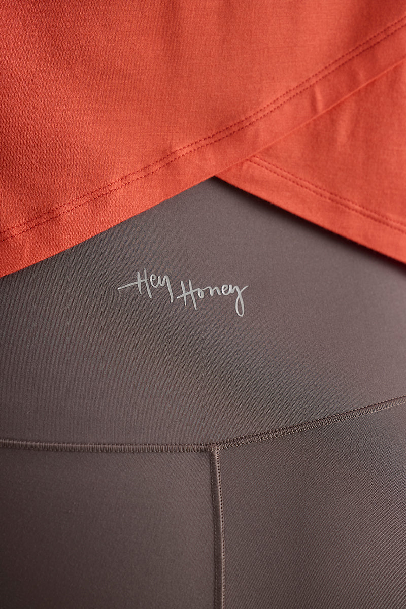 hey-honey-classic-active-wrap-tee-t-shirt-hot-coral-viskose image 2