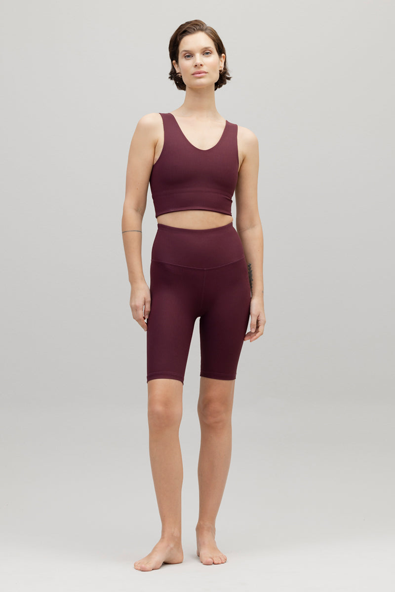 hey-honey-ribbed-biker-ribbed-wine-bikershorts-s-uni image 4