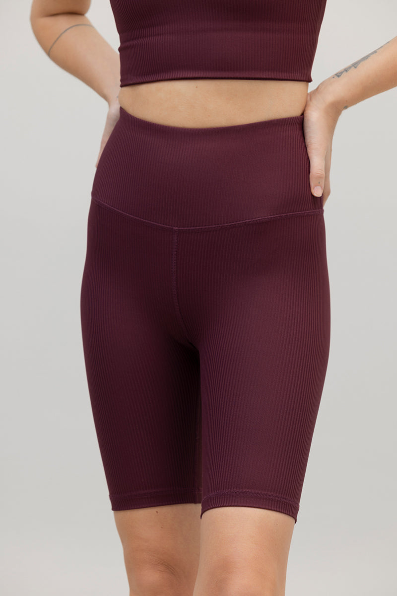 hey-honey-ribbed-biker-ribbed-wine-bikershorts-s-uni image 2