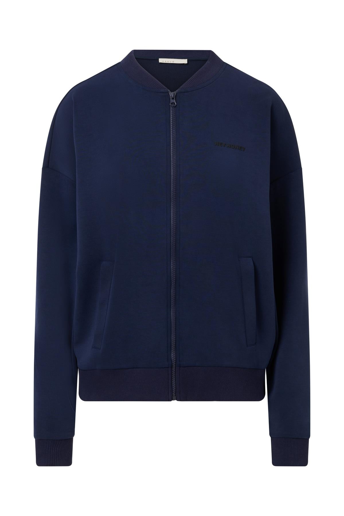 hey-honey-classic-lux-bomber-jacke-baritone-blue-weich image 8