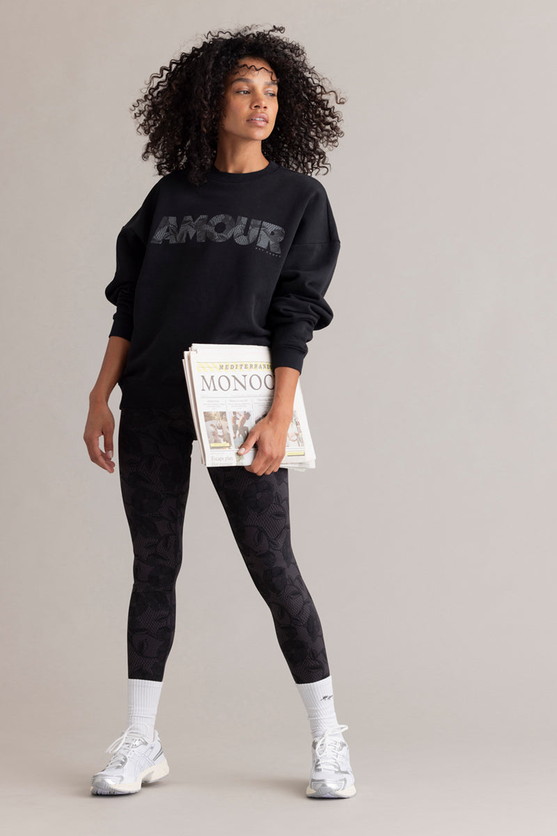 hey-honey-classic-sweatshirt-amour-black-pullover-s image 7