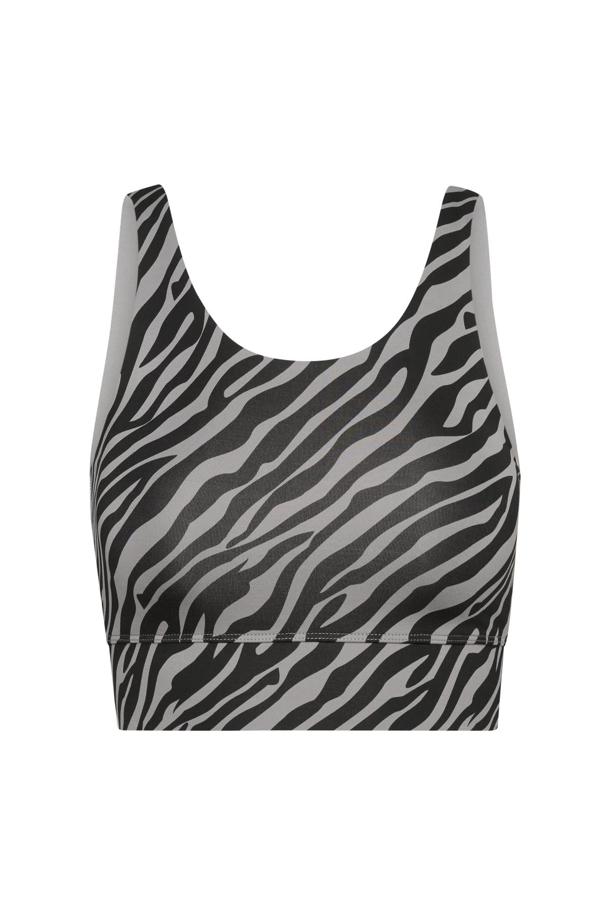 hey-honey-classic-zebra-stone-bustier-sport-top image 6