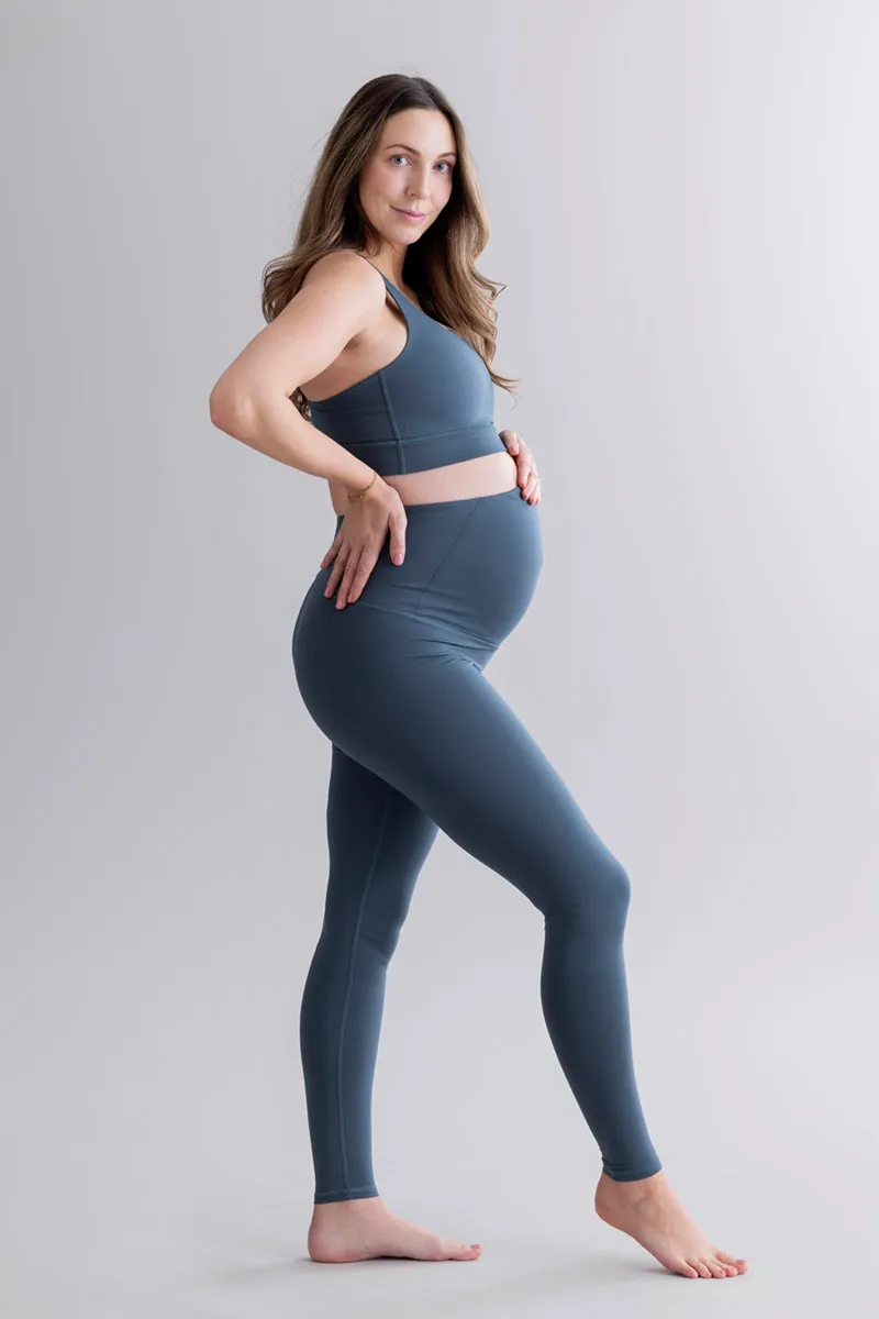 hey-honey-cotton-touch-maternity-yogaleggings-teal-umstand image 1